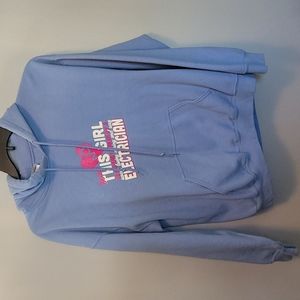 Taken By Electrician Women's Blue Hoodie | Size Large